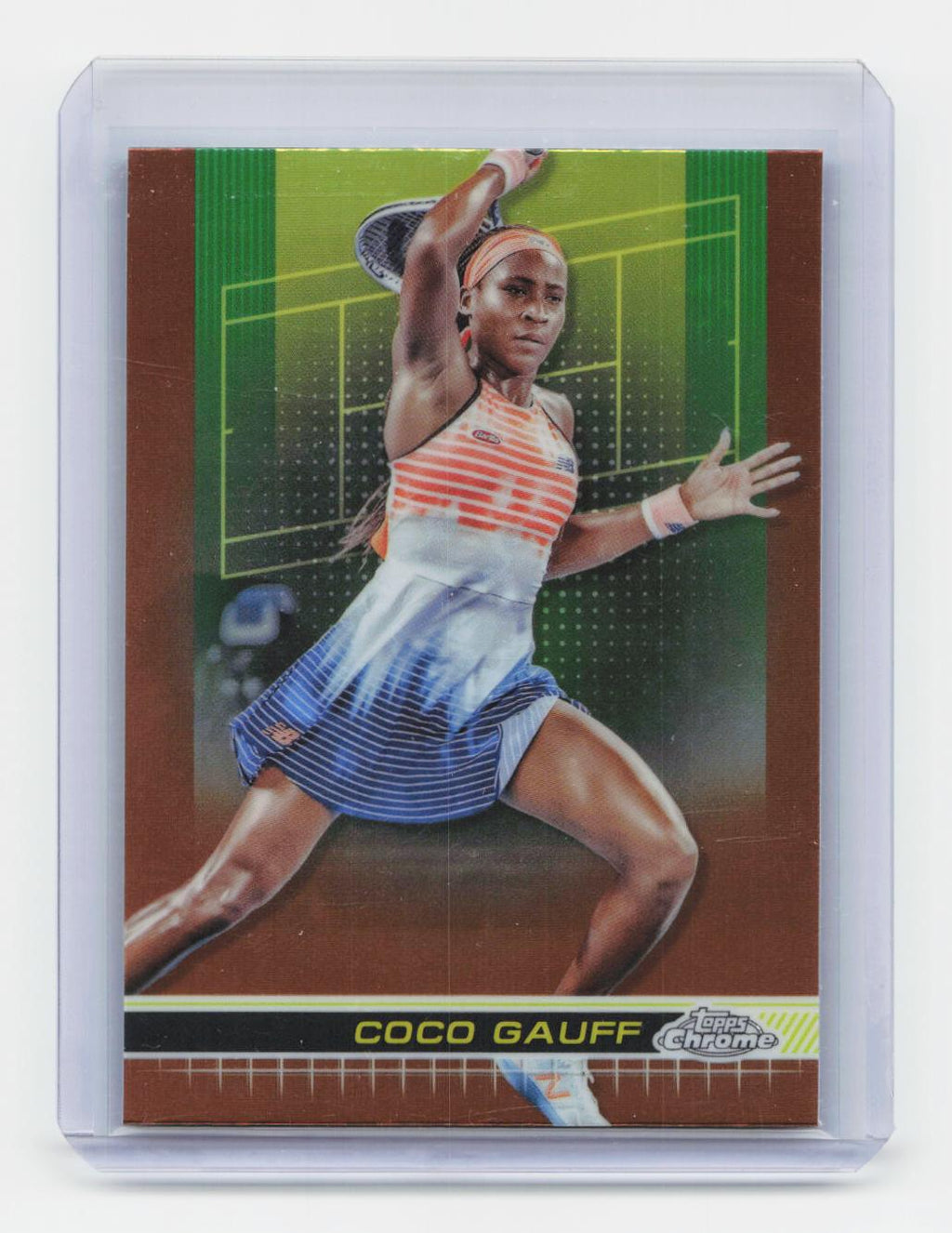 2024 Topps Chrome #177 Coco Gauff Clay Court Refractor