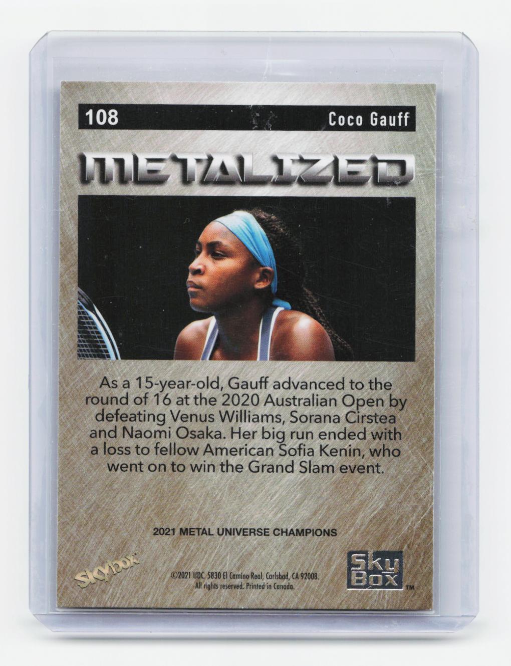 2021 SkyBox Metal Universe Champions #108 Coco Gauff