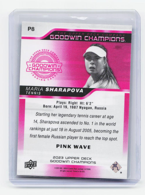 2023 Upper Deck Goodwin Champions #P8 Maria Sharapova Platinum Pink Wave