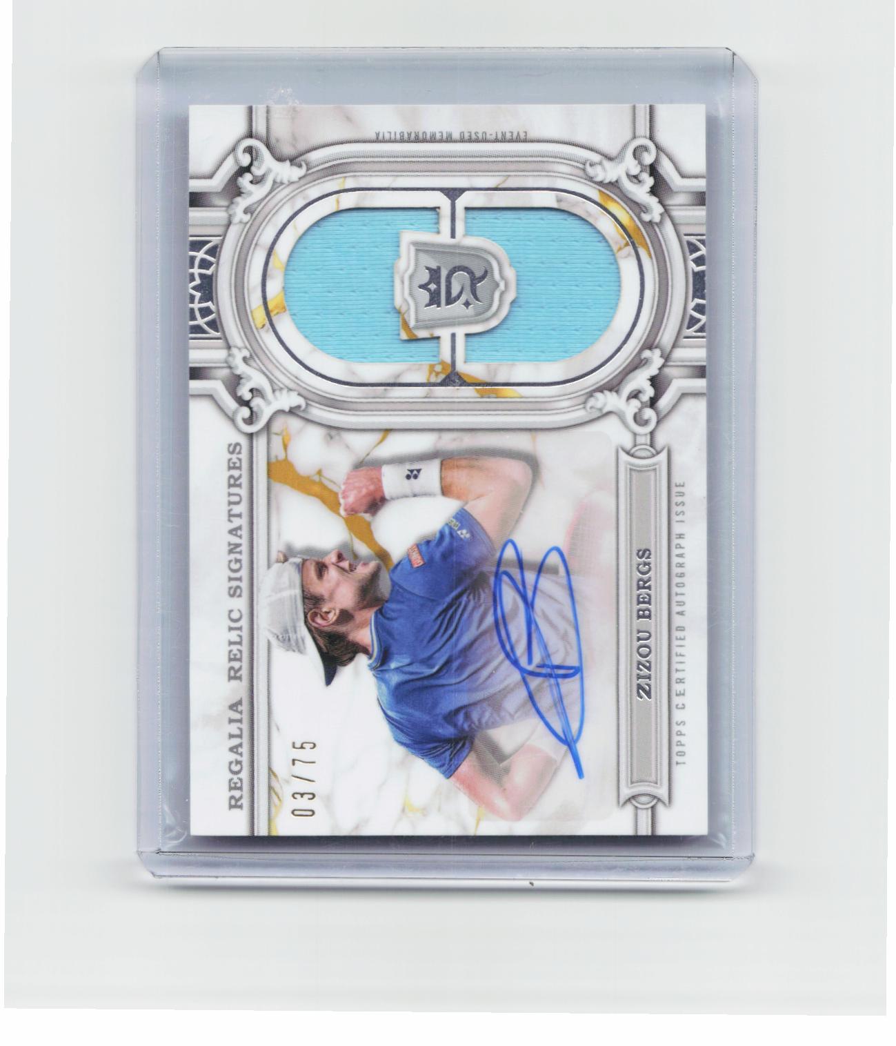 2024 Topps Royalty Collection #RRS-ZBS Zizou Bergs Regalia Relic Signatures #/75