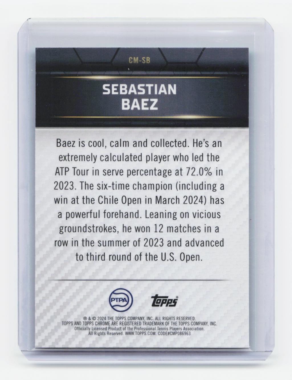 2024 Topps Graphite #CM-SB Sebastian Baez Court Masters