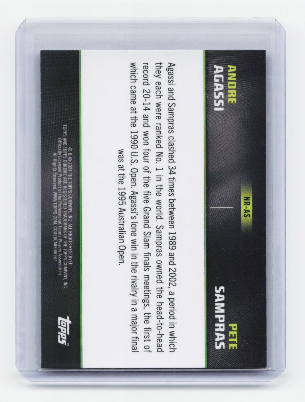 2024 Topps Graphite #NR-AS Pete Sampras / Andre Agassi Notable Rivalries