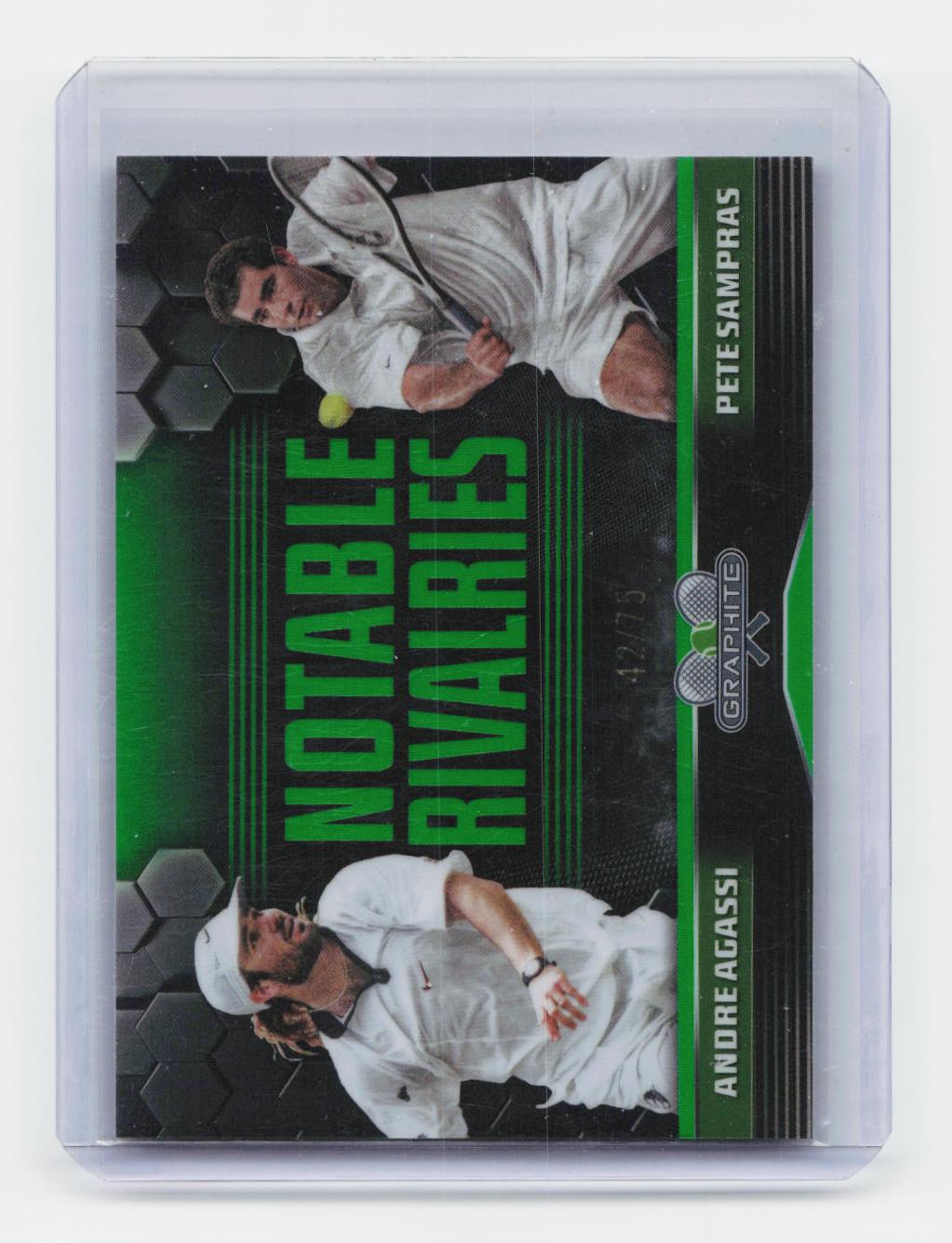 2024 Topps Graphite #NR-AS Pete Sampras / Andre Agassi Notable Rivalries