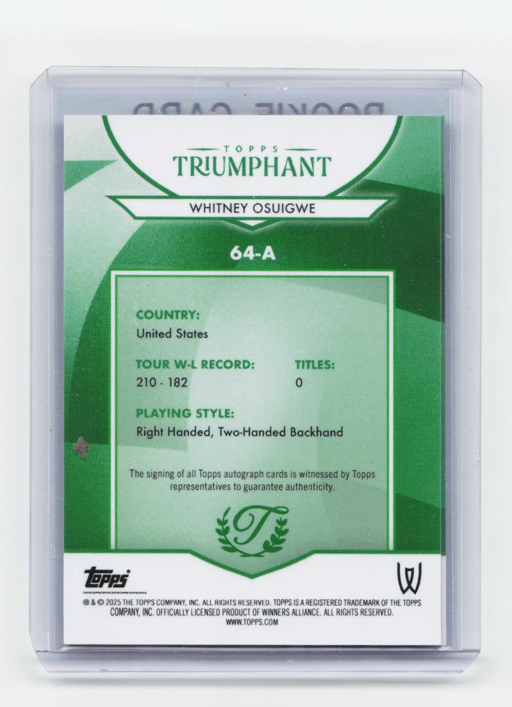 2025 Topps Triumphant #42 Tristan Boyer #/99