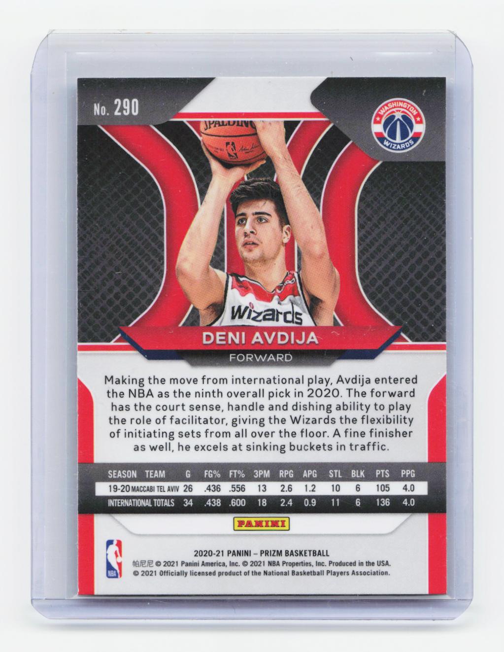 2020-21 Panini Prizm #290 Deni Avdija