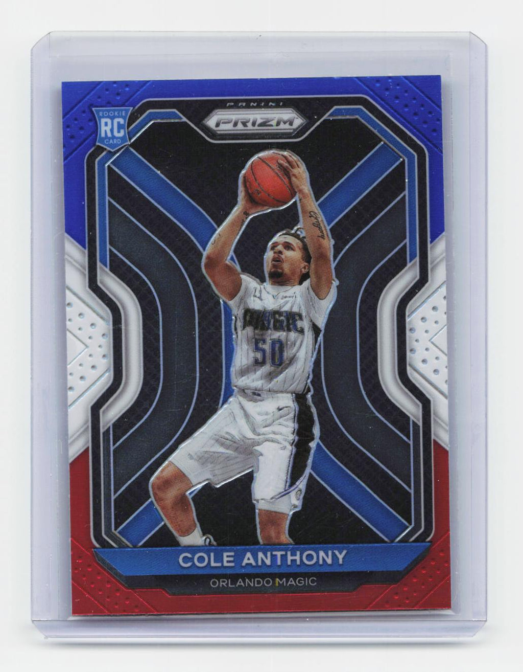 2020-21 Panini Prizm #292 Cole Anthony Red, White and Blue Prizms