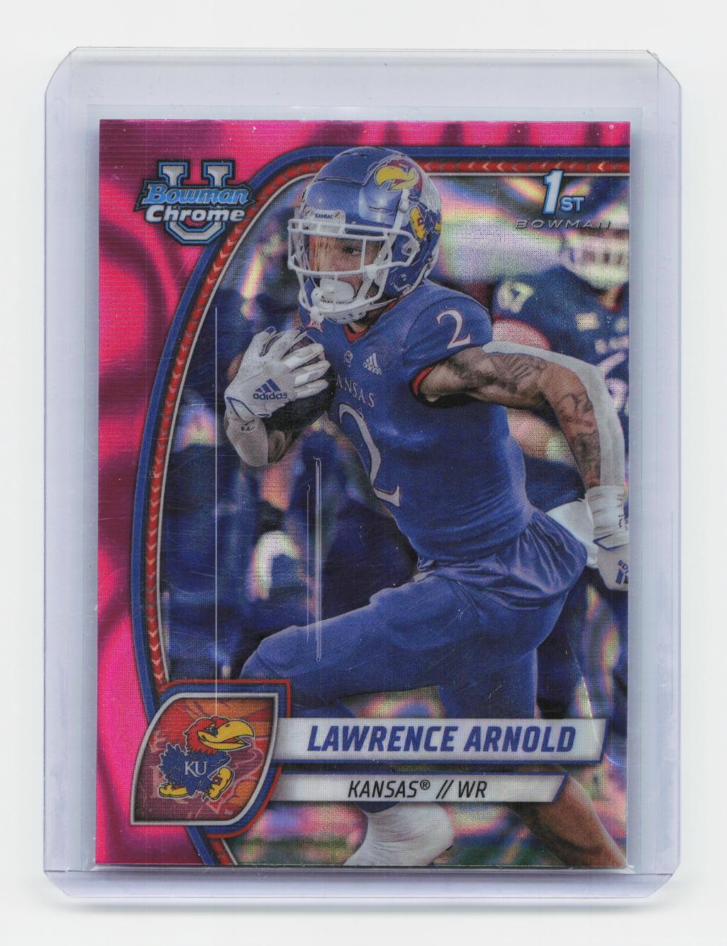 2024 Bowman University Chrome #120 Lawrence Arnold Pink Lava Refractor