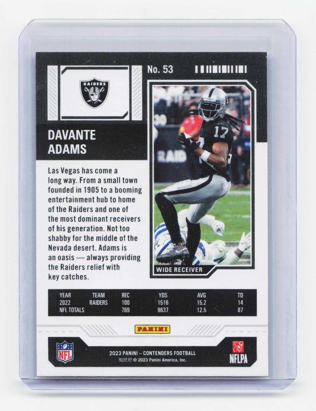 2023 Panini Contenders #53 Davante Adams