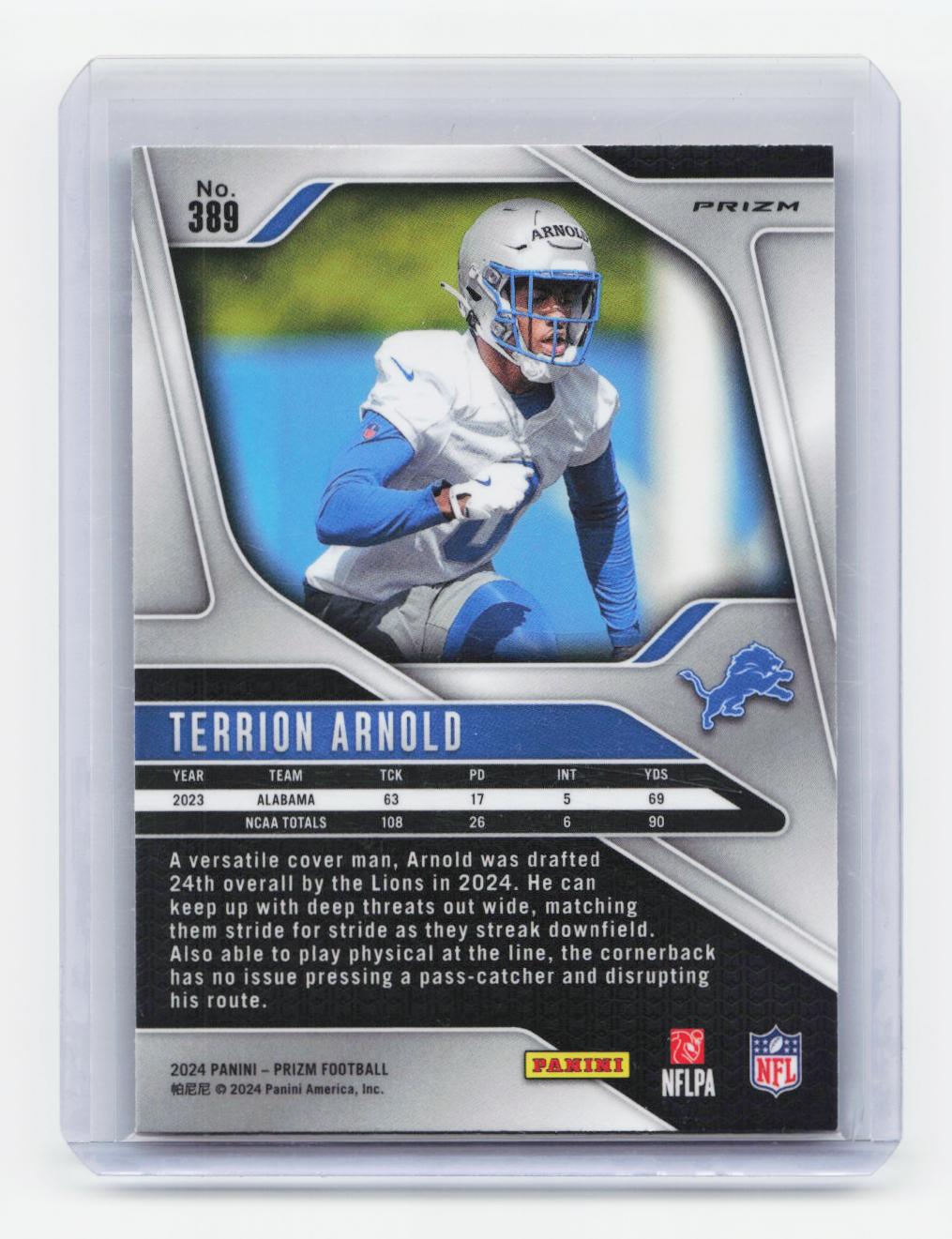 2024 Panini Prizm #389 Terrion Arnold Lazer