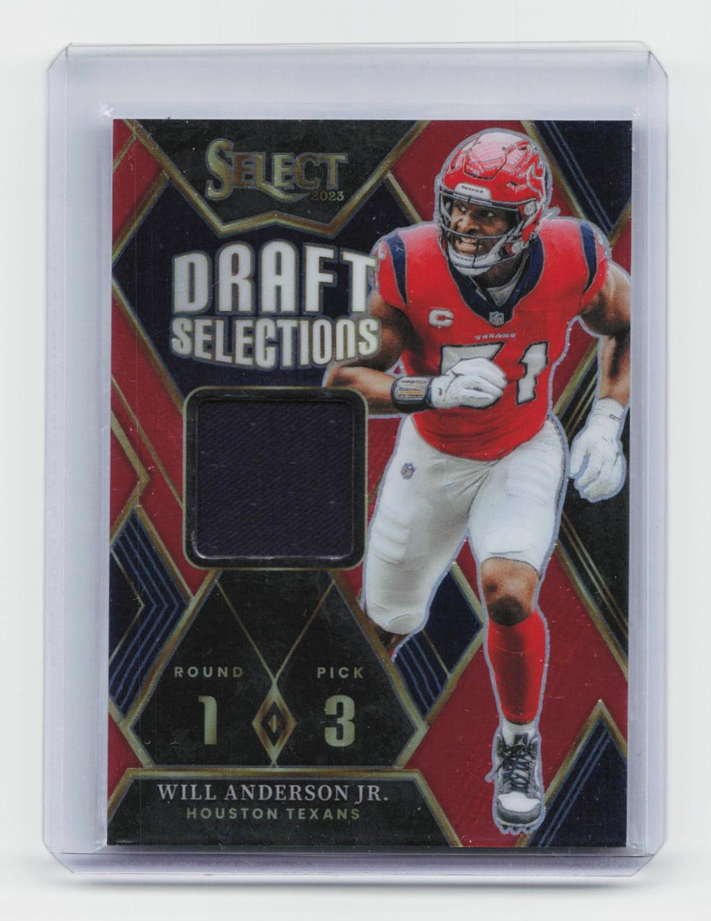 2023 Panini Select #DAM-WAN Will Anderson Jr. Draft Selections Memorabilia Red