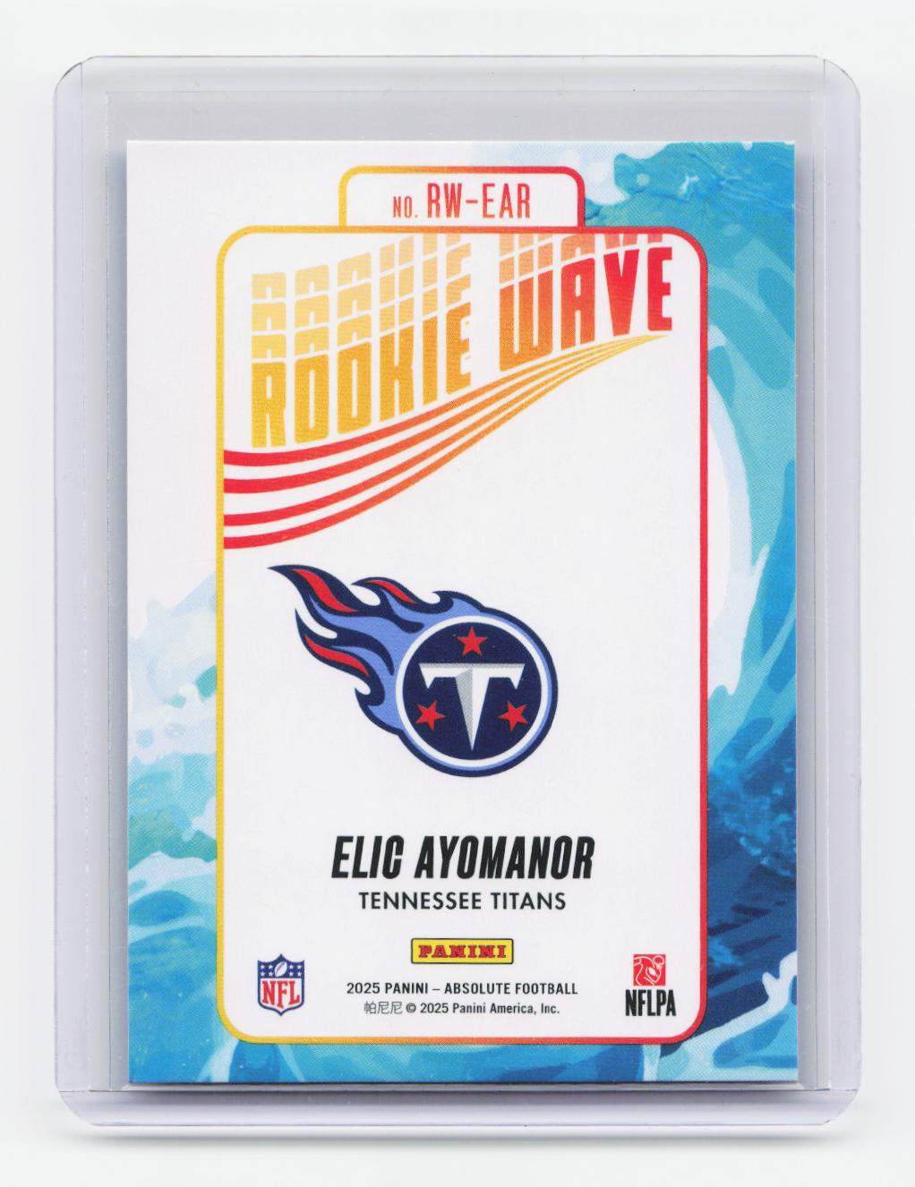 2025 Panini Absolute #RW-EAR Elic Ayomanor Rookie Wave