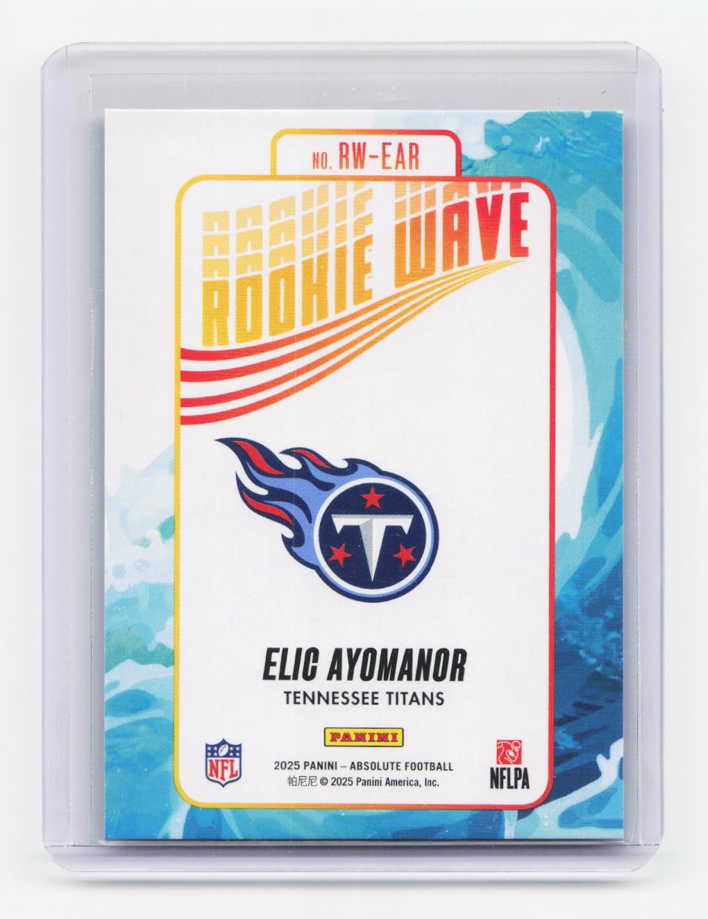 2025 Panini Absolute #RW-EAR Elic Ayomanor Rookie Wave