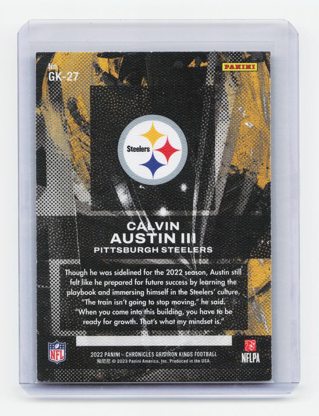 2022 Panini Chronicles #GK-27 Calvin Austin III Gridiron Kings Pink