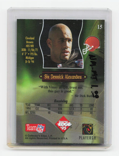 1995 Collector's Edge Excalibur #15 Derrick Alexander Rookie Roundtable