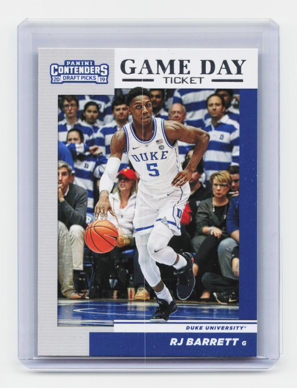 2019 Panini Contenders Draft Picks #3 RJ Barrett Game Day Ticket