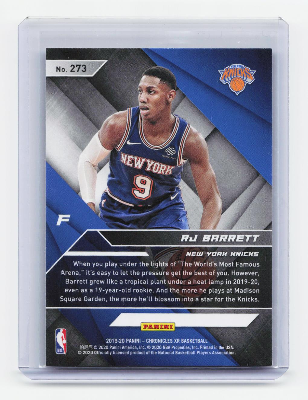 2019-20 Panini Chronicles #273 RJ Barrett Pink