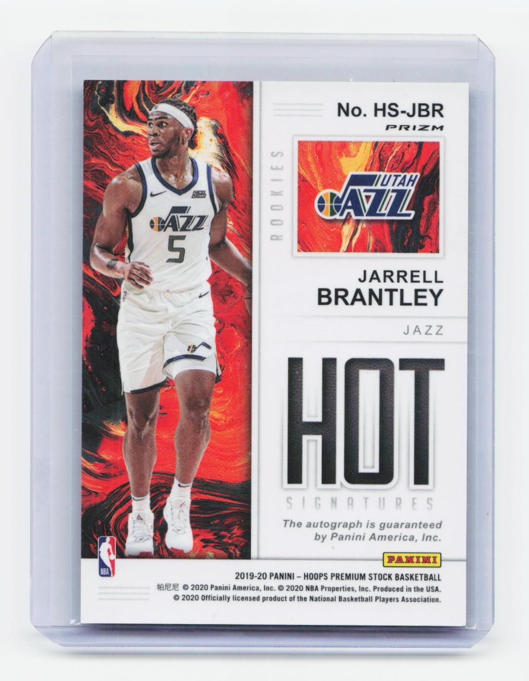2019-20 Hoops Premium Stock #HS-JBR Jarrell Brantley Hot Signatures Rookies