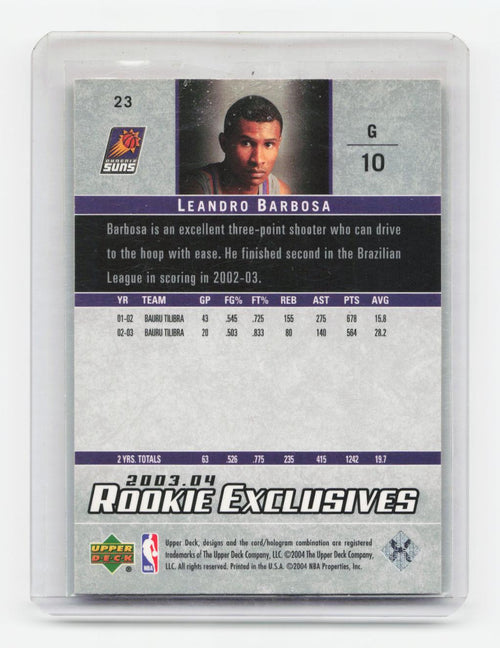 2003-04 Upper Deck Rookie Exclusives #23 Leandro Barbosa