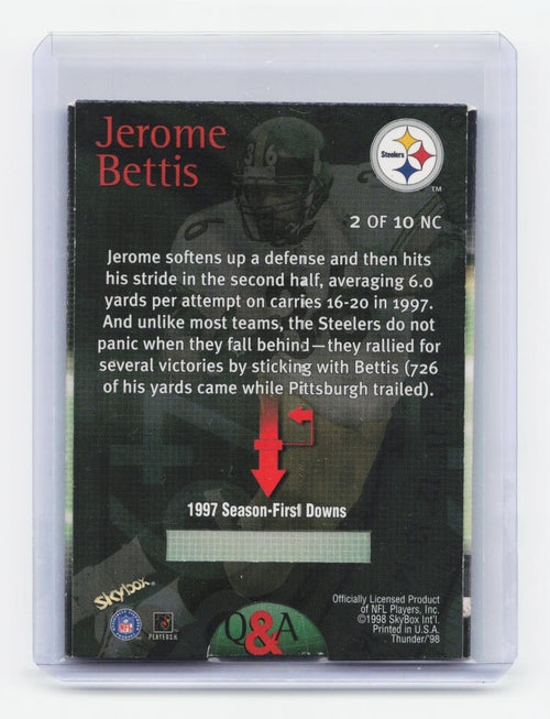 1998 SkyBox Thunder #2 NC Jerome Bettis Number Crushers