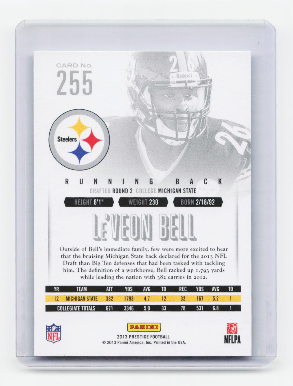 2013 Panini Prestige #255 Le'Veon Bell
