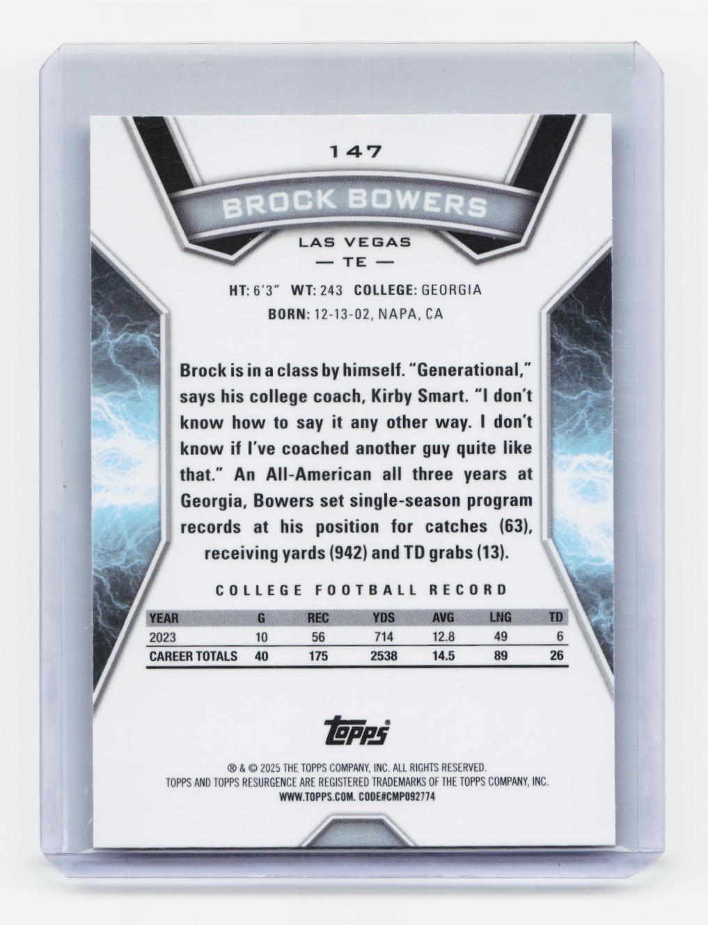 2024 Topps Resurgence #147 Brock Bowers