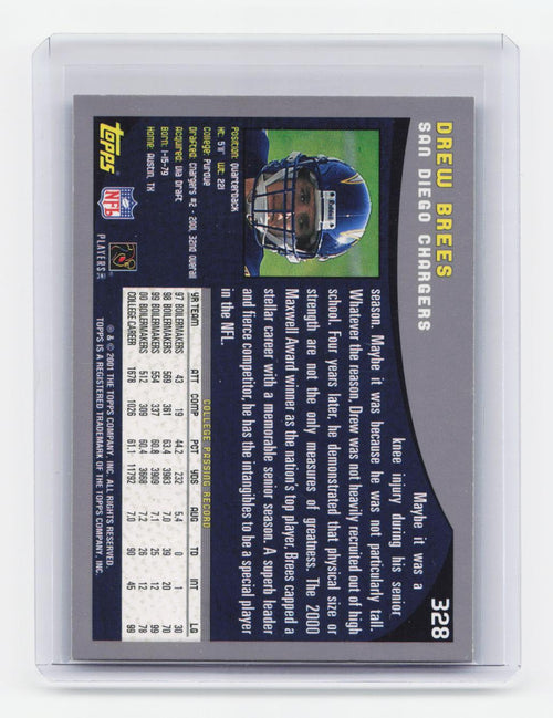 2001 Topps #328 Drew Brees Topps Collection