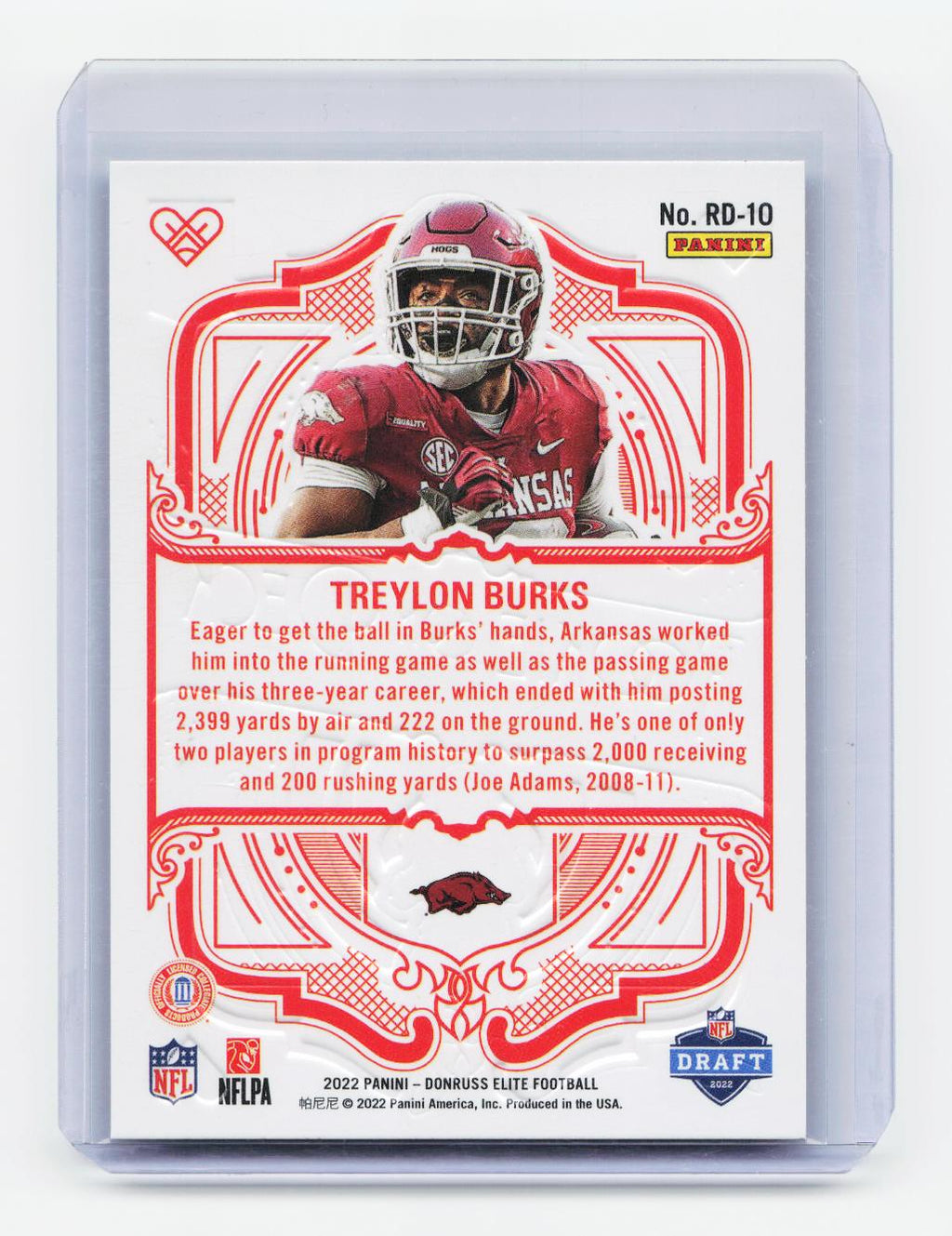 2022 Donruss Elite #RD-10 Treylon Burks Rookie on Deck