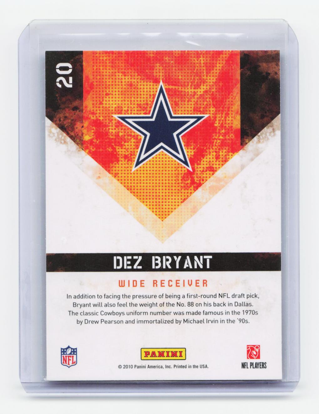 2010 Score #20 Dez Bryant Hot Rookies
