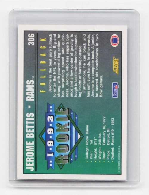 1993 Score #306 Jerome Bettis
