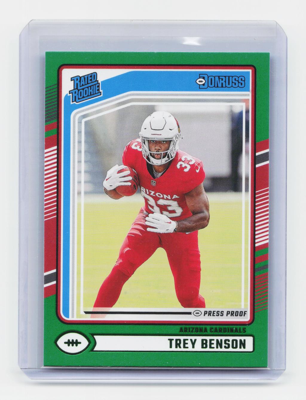 2024 Donruss #326 Trey Benson Press Proof Green