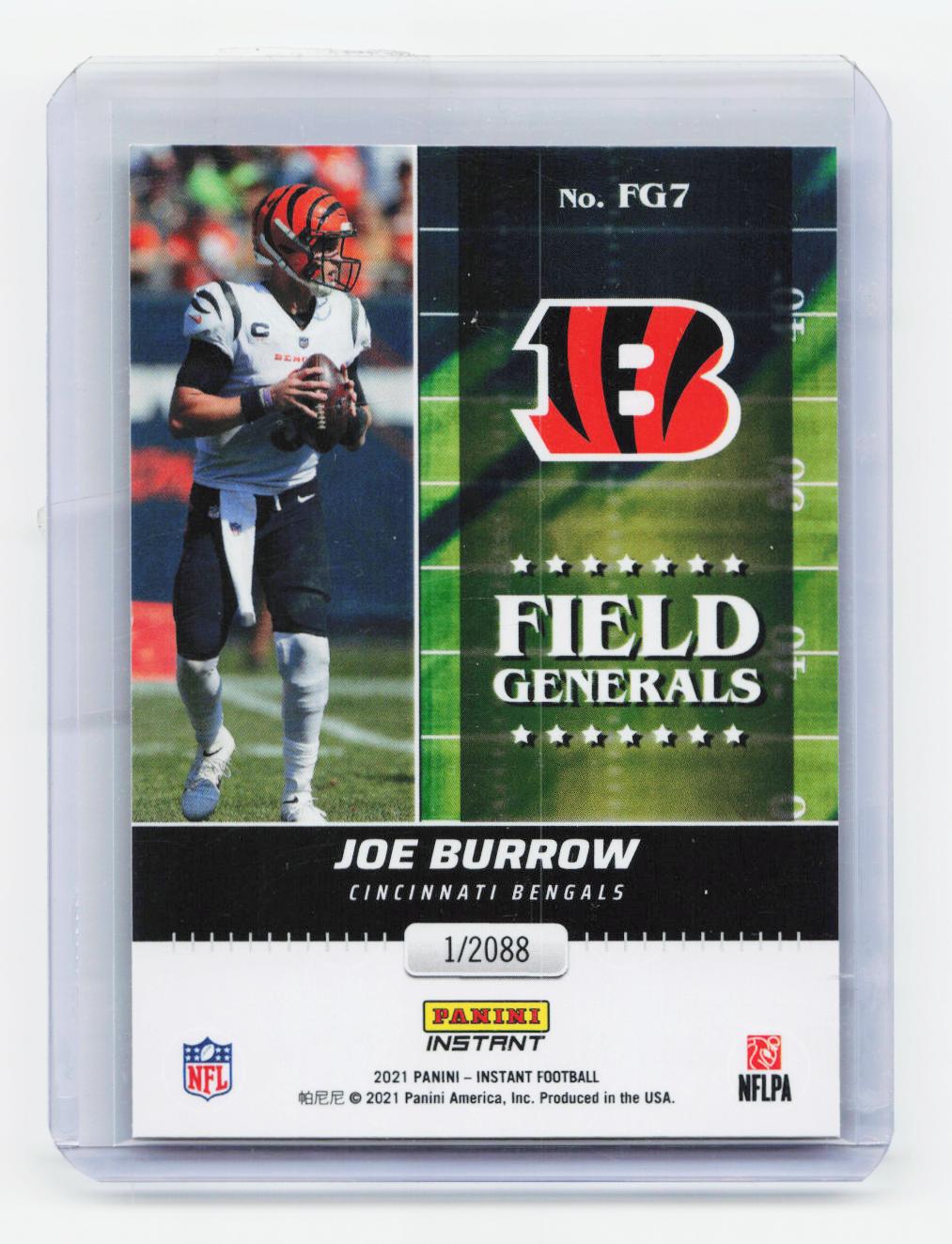 2021 Panini Instant Field Generals #FG7 Joe Burrow