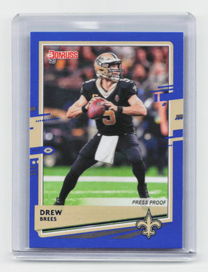 2020 Donruss #175 Drew Brees Press Proof Blue