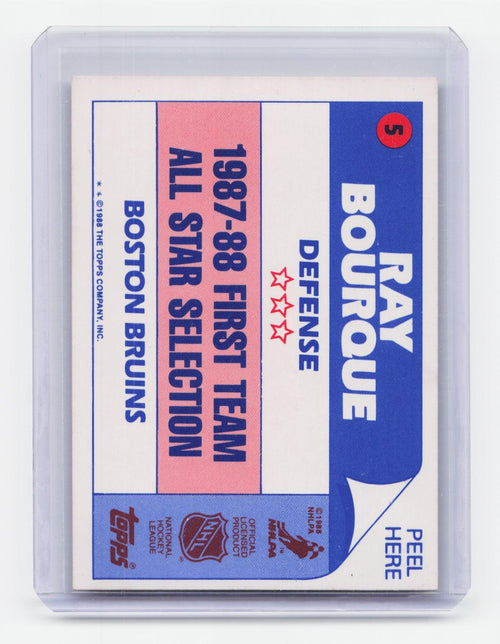 1988-89 Topps #5 Ray Bourque Stickers