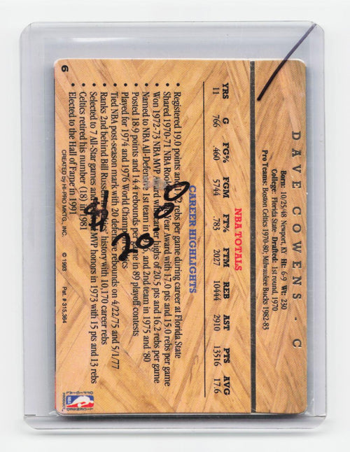 1993 Action Packed Hall of Fame #6 Dave Cowens