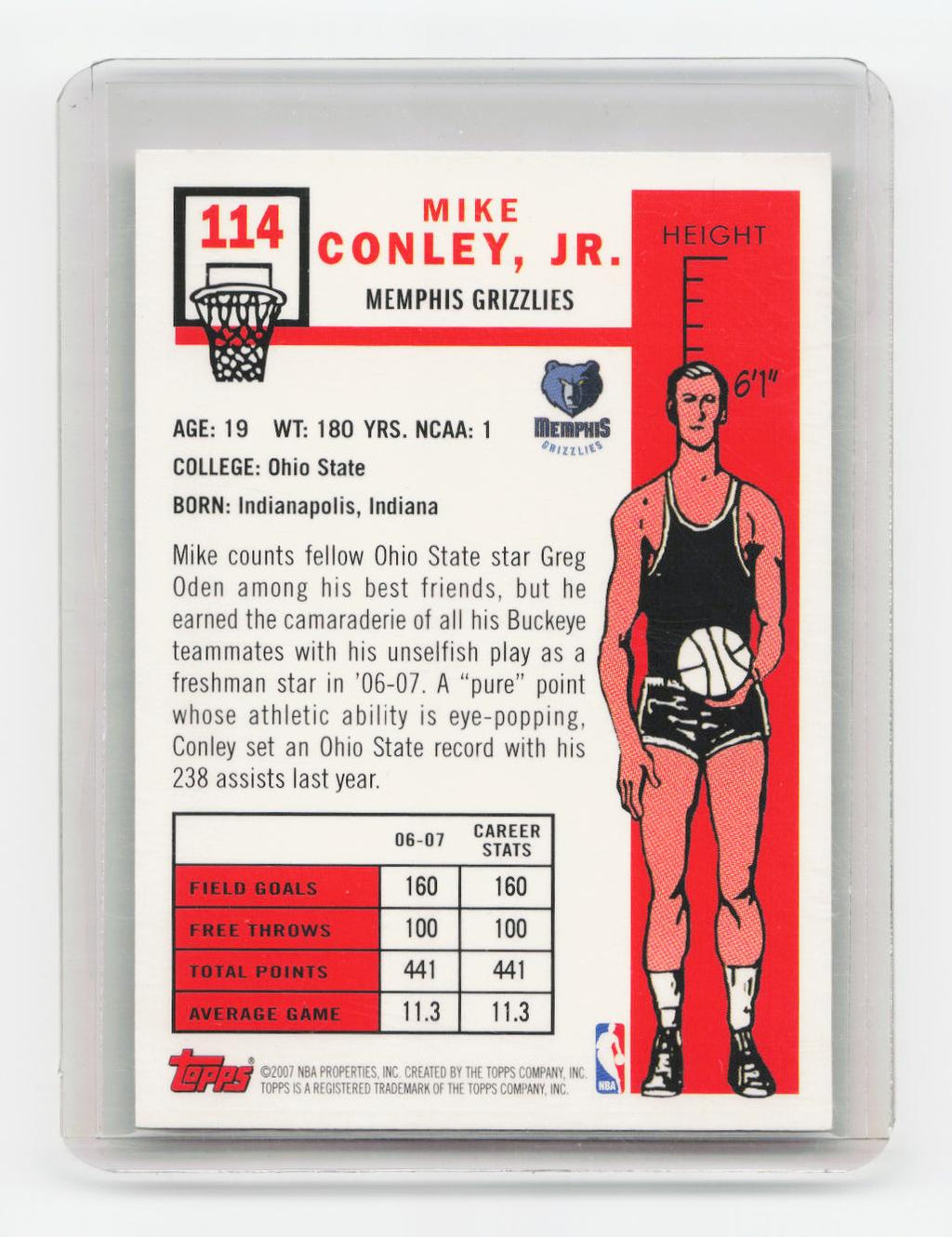 2007-08 Topps #114 Mike Conley 1957-58 Variations