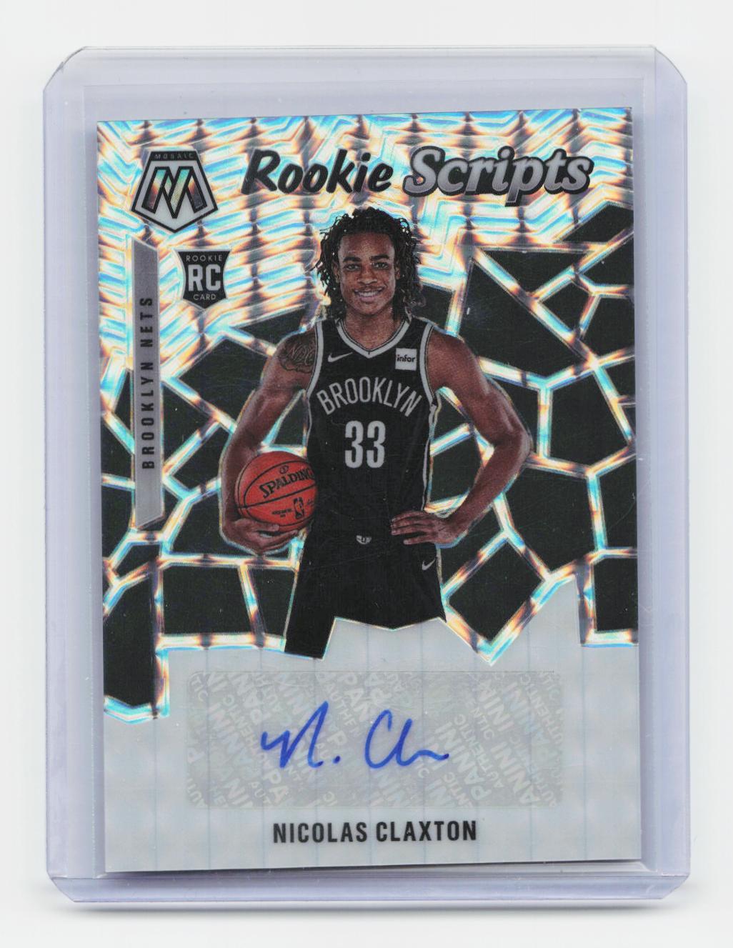 2019-20 Panini Mosaic #RS-NCL Nicolas Claxton Rookie Scripts
