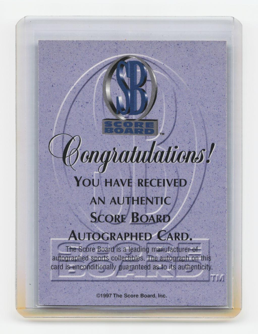 1997-98 Score Board Autographed #NNO Lorenzo Coleman 1997 Rookies Gold #/300