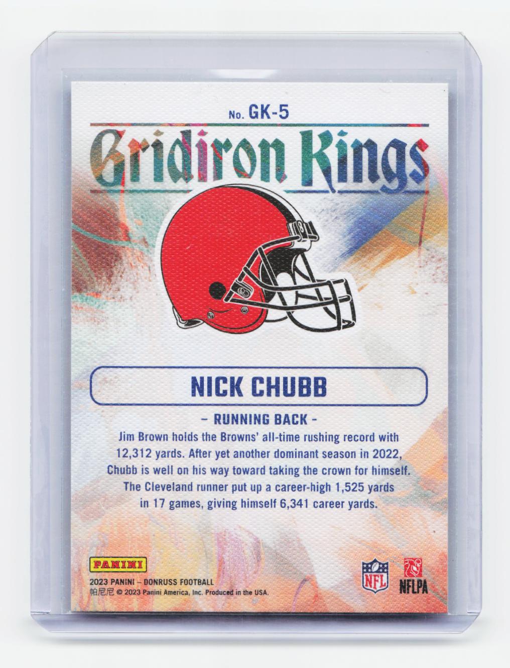 2023 Donruss #GK-5 Nick Chubb Gridiron Kings