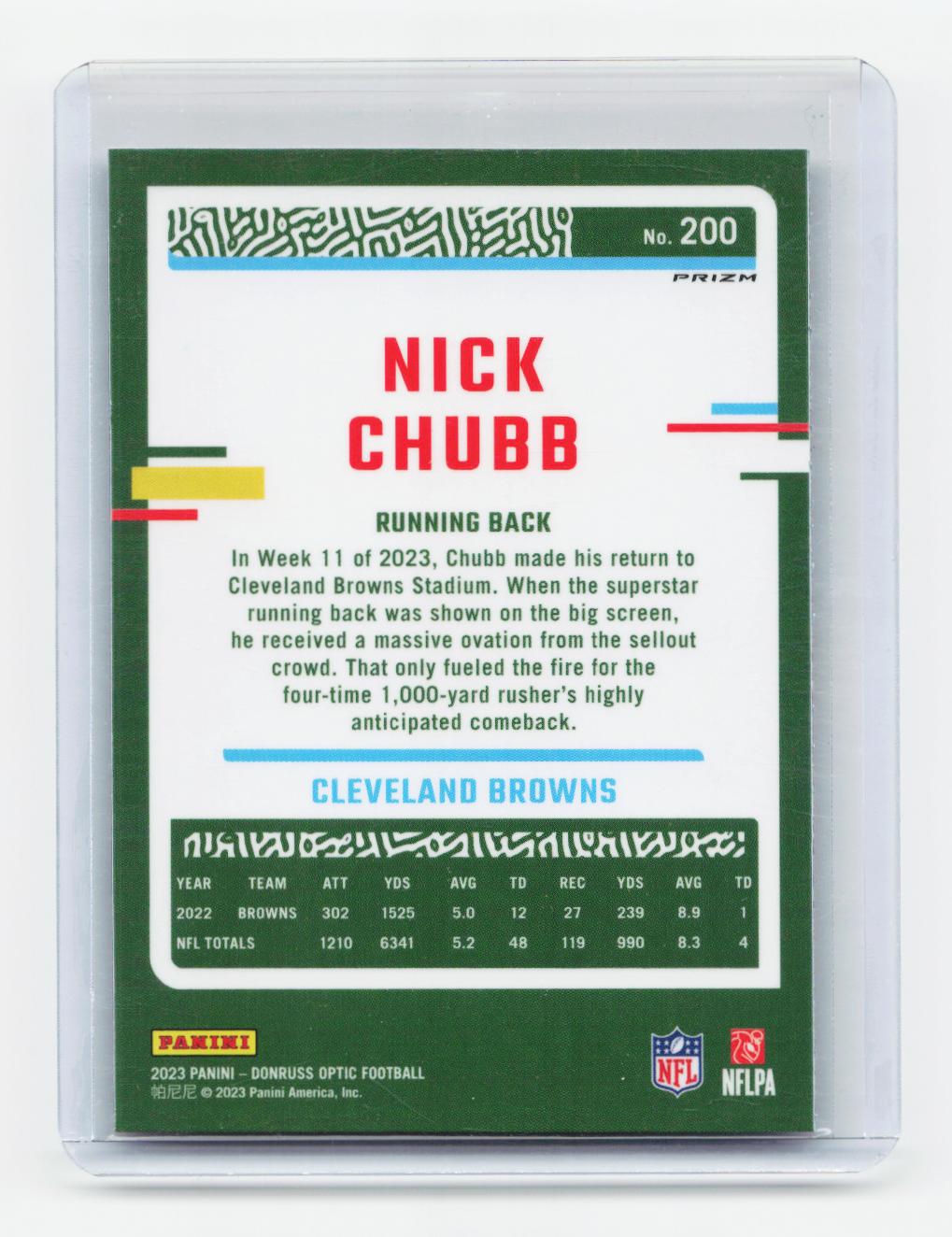 2023 Donruss Optic #200 Nick Chubb Holo