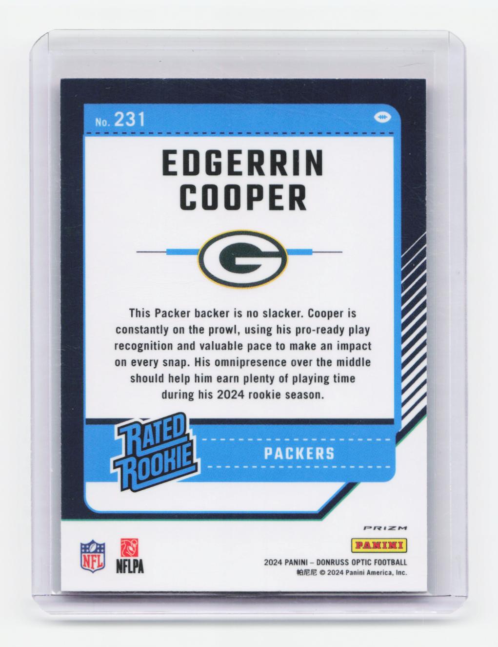2024 Donruss Optic #231 Edgerrin Cooper Pink
