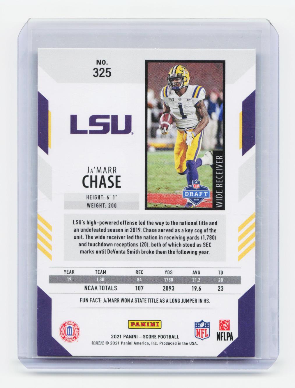 2021 Score #325 Ja'Marr Chase