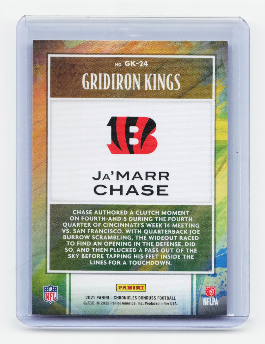 2021 Panini Chronicles #GK-24 Ja'Marr Chase Gridiron Kings