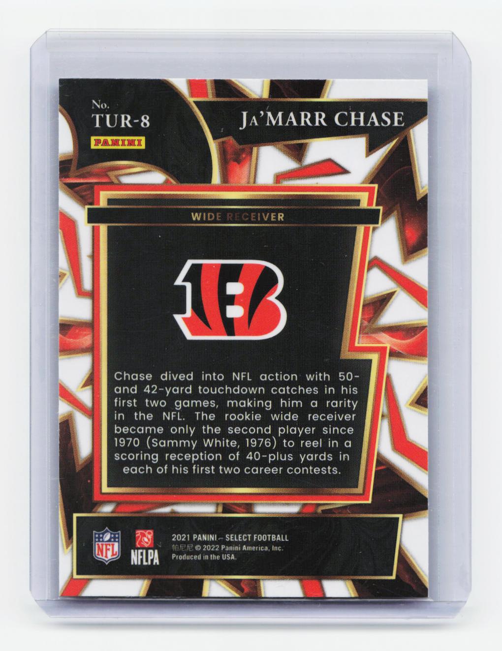 2021 Panini Select #TUR-8 Ja'Marr Chase Turbocharged