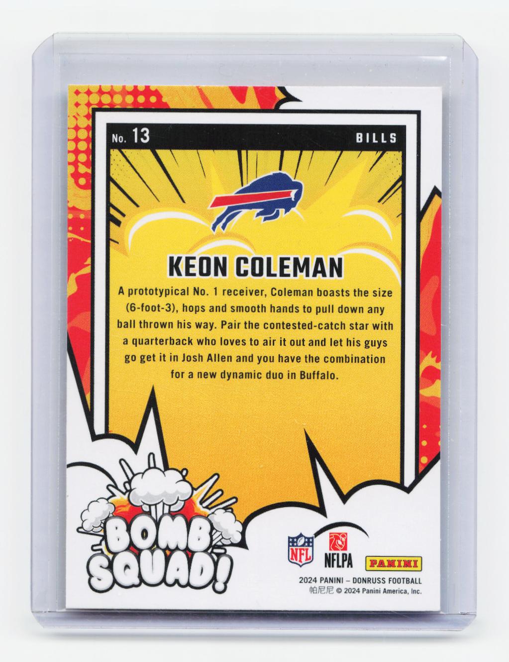 2024 Donruss #13 Keon Coleman Bomb Squad