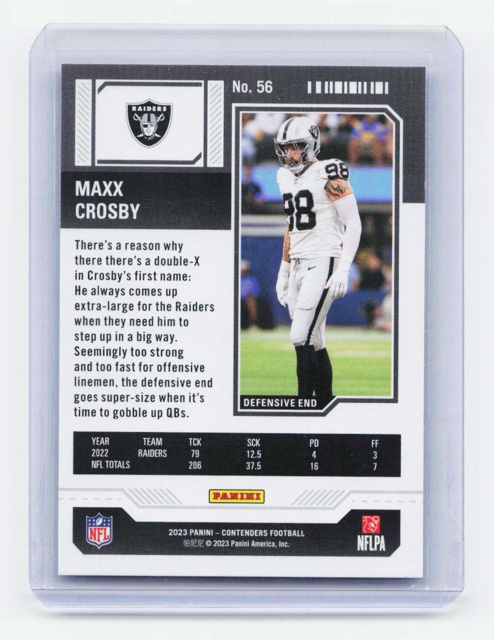 2023 Panini Contenders #56 Maxx Crosby Retail