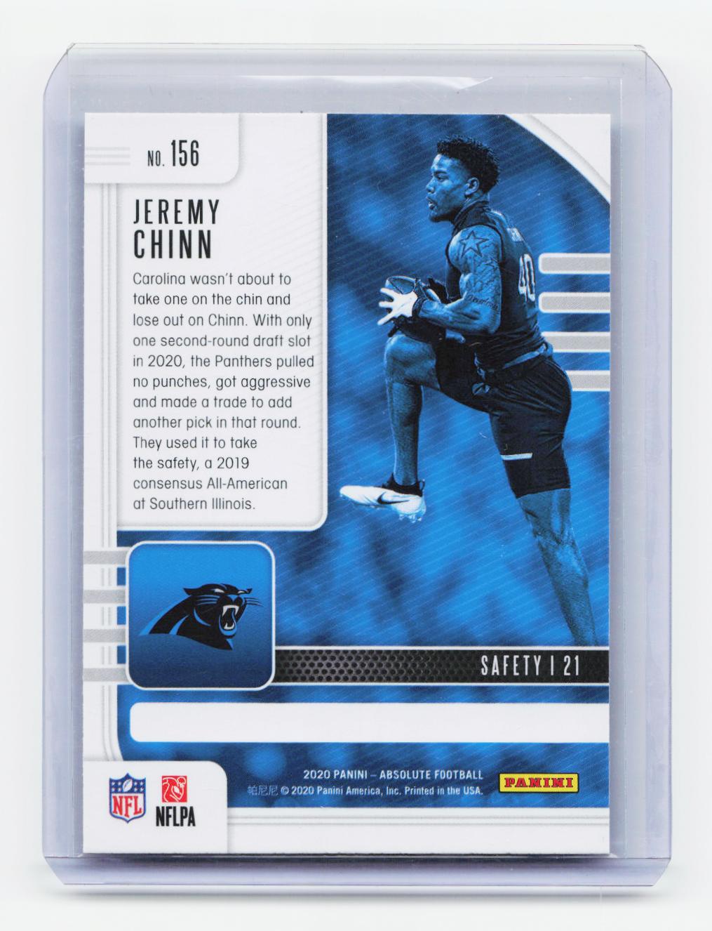 2020 Panini Absolute #156 Jeremy Chinn Blue
