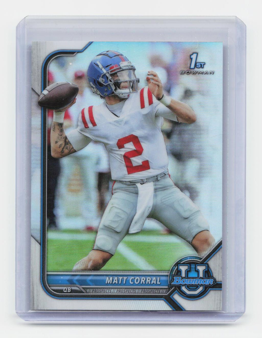 2021-22 Bowman University #5 Matt Corral Chrome Refractors