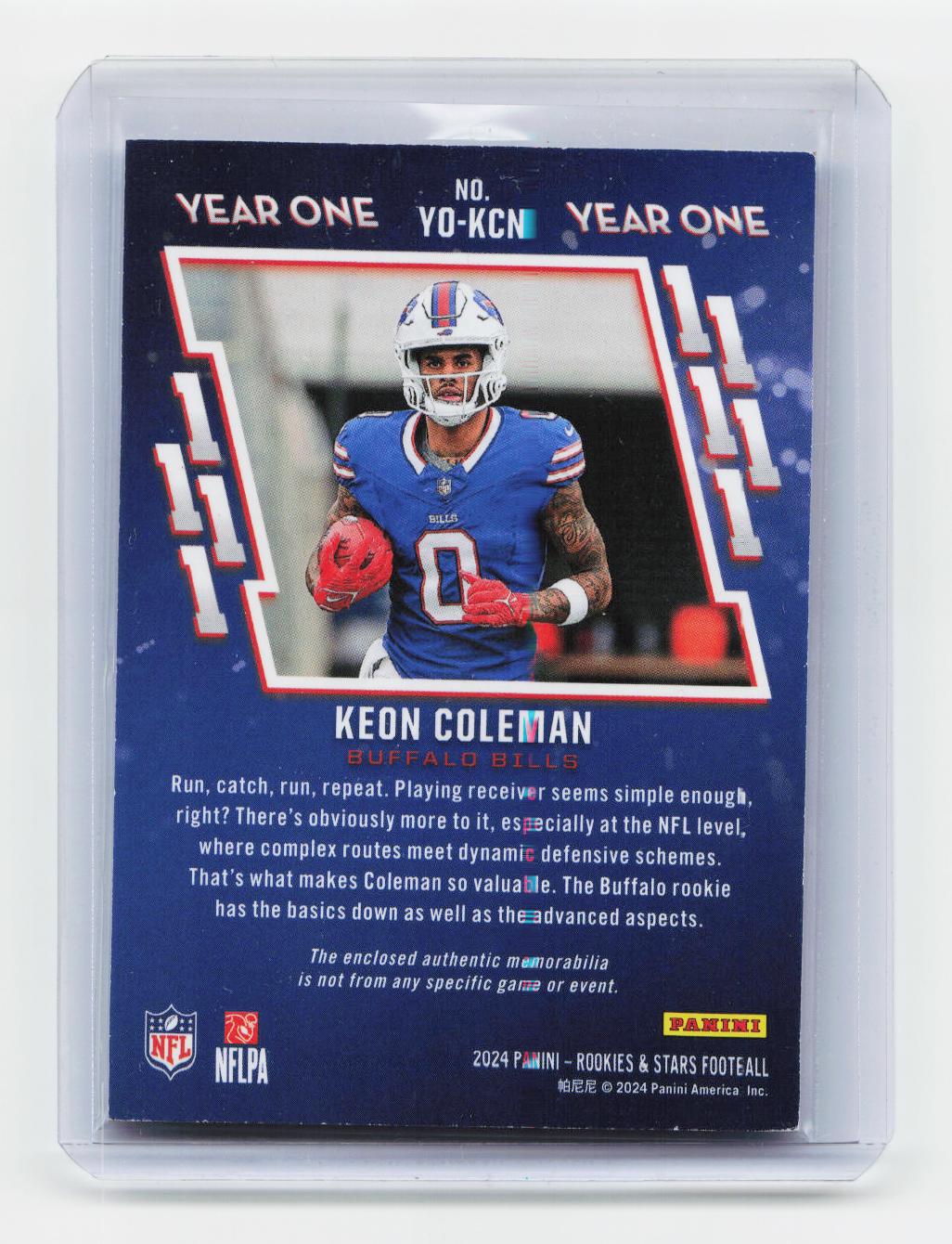 2024 Panini Rookies & Stars #YO-KCN Keon Coleman Year One