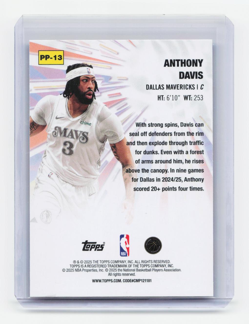 2025-26 Topps #PP-13 Anthony Davis Power Players