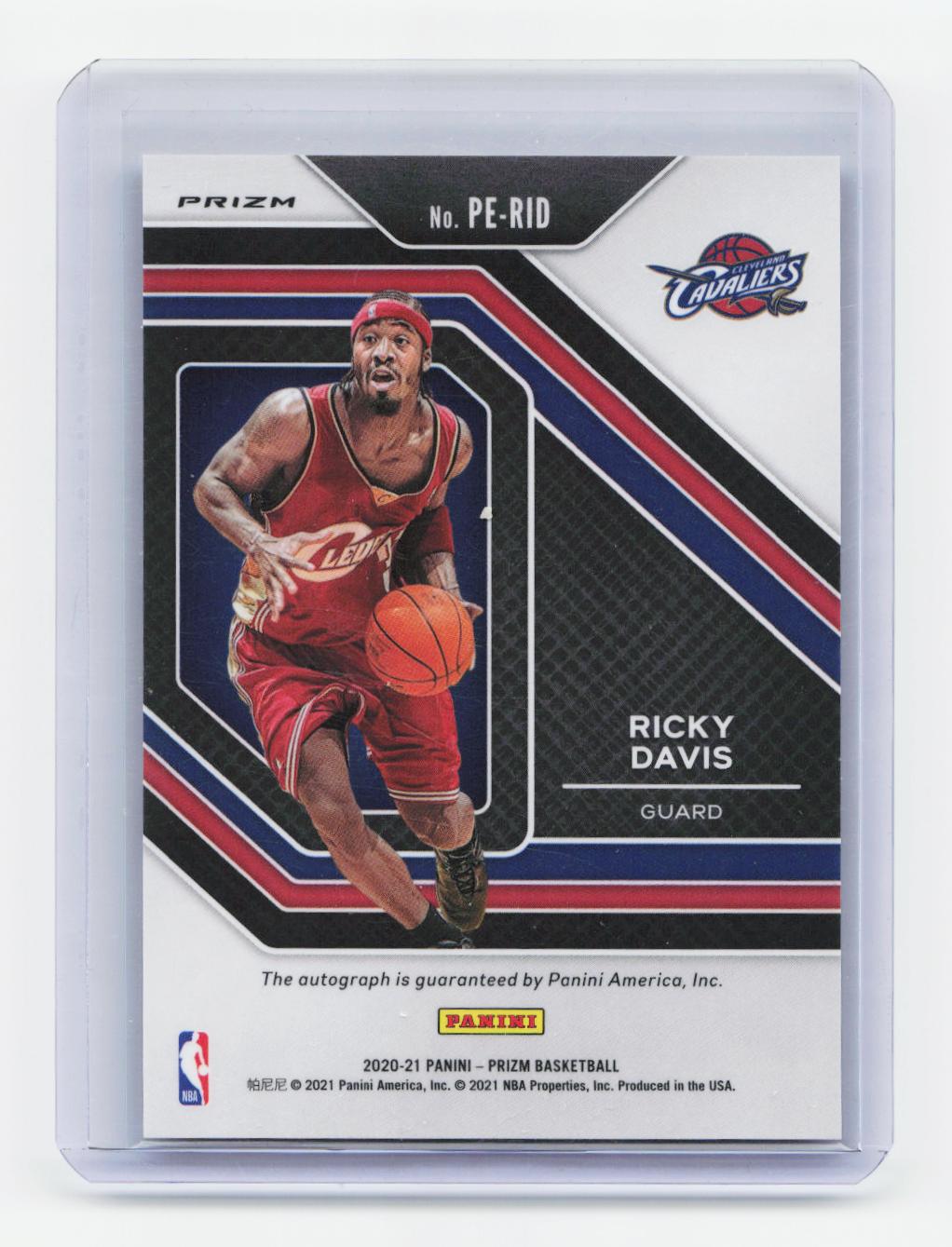 2020-21 Panini Prizm #PE-RID Ricky Davis Penmanship Prizms Silver